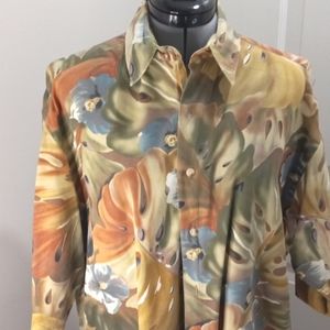 Ruff&Hewn Mens Sz Large Tropical Leaf Shirt